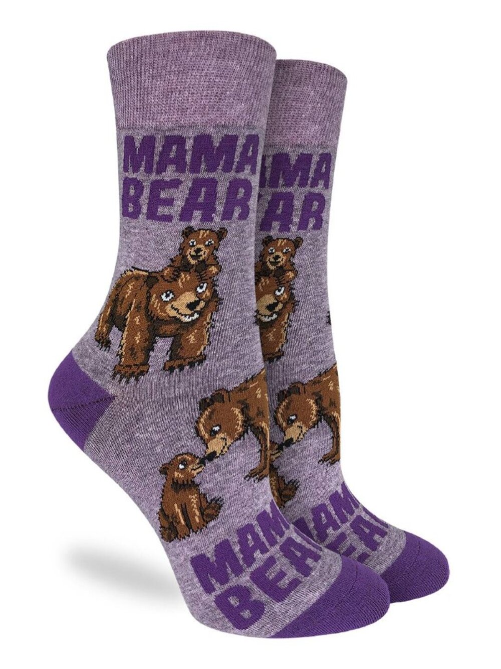 Women's Good Luck Sock Crew Socks | Mama Bear Socks | NWT